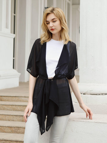 Moss Rose Breezy Belt Duster
